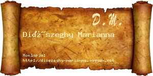 Diószeghy Marianna névjegykártya