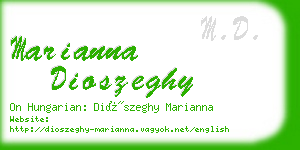 marianna dioszeghy business card